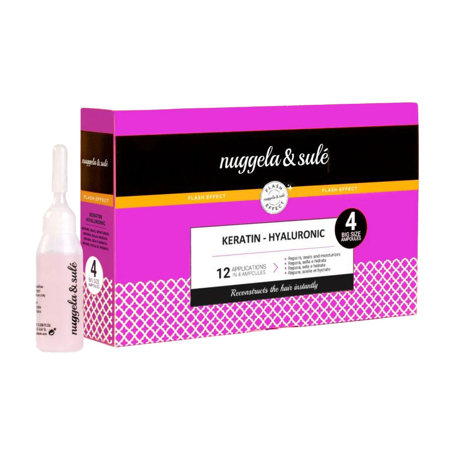 Ампула для волосся Nuggela &amp; Sule Keratin-Hyaluronic Ampoules з кератином та гіалуроновою кислотою, 4*10 мл